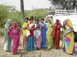 Women labourers employed under the NREGA scheme 