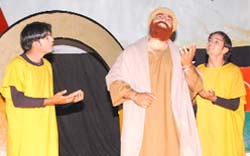 The play Bullah being staged at the DAV College auditorium in Abohar