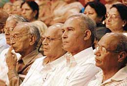Senior citizens attend the 13th Raising Day function of the association at Government Museum and Art Gallery, Sector 10.