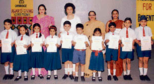 Students of BCM Arya Model school who cleared their Cambridgre University exam