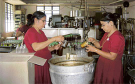 Packaging units, where ayurveda medicines are prepared, are popular avenues of employment for marginally educated women.