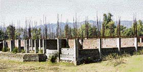 The incomplete building of Vikram Batra Degree College at Parour