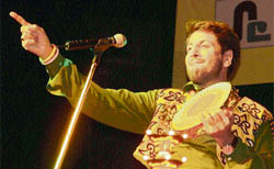 Gurdas Mann performs during the Baisakhi celebrations at Satluj Club in Ludhiana
