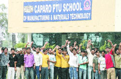 On the second day of their protest, students said rumours were agog that the PTU-school tie-up may end