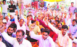 BSP men stage dharna in Jalandhar