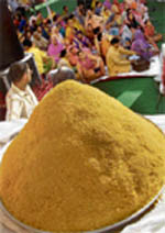 A 3.5-quintal laddoo prepared at Vishno Devi Temple in Phase 3A in Mohali