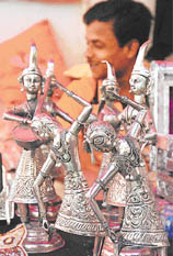 A handicraft exhibition in progress at Church Ground, near The Ridge, in Shimla