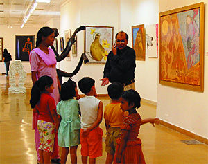 An exhibition of paintings by 100 artists, organised by the Chwala Art Gallery at the India Habitat Centre, opens in the Capital on Saturday.
