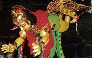 PHALGUN FESTIVITY: The floats at the annual Shigmo spectacle depict characters and scenes from Hindu mythology 