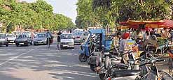 CHAOS REIGNS: A view of the apni mandi in Sector 33, Chandigarh, on Sunday.