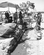 A sugar cane juice vendor near Rajiv colony in Panchkula