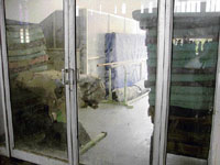 The gymnasium that has been kept under lock and key by the sports department in Ludhiana.