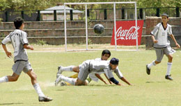 A match between Ryan International and Banyan Tree in progress in Chandigarh on Thursday.
