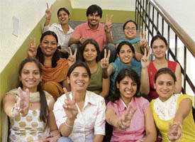 The meritorious students of GNIMT are all smiles in Ludhiana on Thursday. 