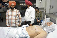  Gurcharan Singh at a hospital in Ludhiana