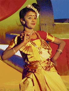 A girl performs a dance "Kerala Nadanam" during the 18th annual function of the Kerala Sastra Kala Manch at Sector 10, Chandigarh
