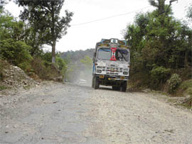 The incomplete Dehra-Ranital road.