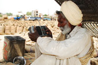 This farmer at the Bathinda grain market appears to be waiting for some good news as lifting of wheat has not taken place for nearly ten days now.