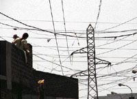 High-tension wires passing over the residential buildings pose a grave threat to residents in Ludhiana.