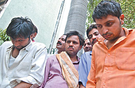 The Delhi Police Crime Branch arrested three persons in a double murder case of an advocate and his father in the Capital on Thursday.