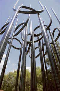 Shiv Singhs Bhangra Dance in steel pipes.