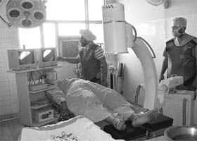 The new machine at work at the Mohali Civil Hospital
