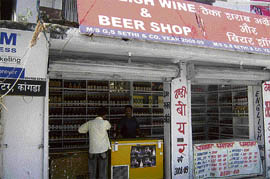 But for wine shops like this one, the BJP bandh was almost total in Kangra on Friday.
