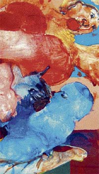 Nalini Malini. Stories Retold  Putana, 2002, Reverse painting. Water colour, acrylic & enamel