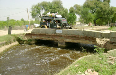 Contaminated water flowing in Malukpura sub-canal near Abohar.