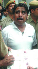 Arun Lal who killed his mother-in-law and and sister-in-law at Kalkaji in the Capital on Monday.