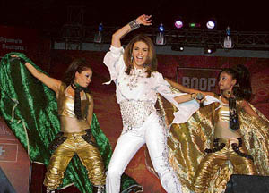 Rageshwari and her dance troupe perform at Sutlej Club in Ludhiana on Sunday. 