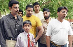 Rohit Bhatia with his relatives in Ludhiana