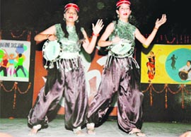 Students exhibit their dance skills during a summer camp at Rajeshwari Kala Mnadir in Ludhiana 