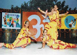 Students exhibit their dance skills during a summer camp at Rajeshwari Kala Mnadir in Ludhiana 