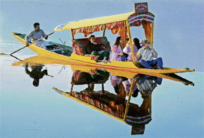 The Dal lake remains a favourite with visitors. As compared to the last year, there has been a jump of 120 per cent in the number of tourists thronging the valley.