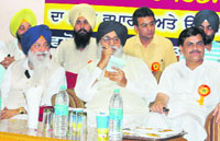 Chief Minister Parkash Singh Badal at a meeting of the Trade and Industry Association in Amritsar on Sunday.