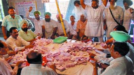 Counting in progress at Muktsar