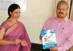 Senior associate editor of The Tribune A.J. Philip releases the 2008 edition of the annual magazine of GCG-42 in Chandigarh on Wednesday. 