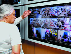 Chief Minister Sheila Dikshit inaugurates CCTV control room at the Tihar Jail in the Capital on Thursday. 