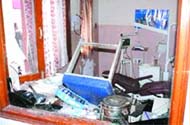 Alleging negligence, family members of the patient ransacked Doaba Hospital and then sat on a dharna in Jalandhar. 