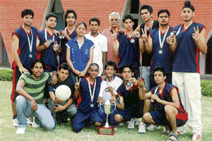 Chandigarh Junior Netball team after winning bronze medal in the 22nd All India Junior National Netball Championship, held at Delhi.