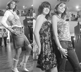 Models display new summer collection during the inauguration of a showroom at Sector 17, Chandigarh