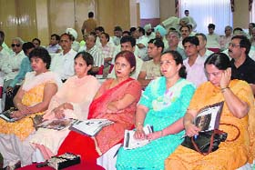 Punjab National Bank employees and consumers attending a seminar organised by the RBI in Jammu