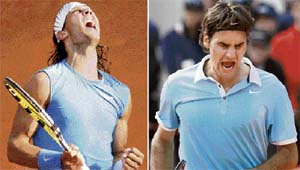 After losing a gruelling contest at Hamburg, Roger Federer (right) is determined to storm Rafael Nadals French bastion