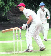 A match in progress at St Johns School in Chandigarh on Saturday.