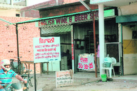 A notice board, warning against bringing liquor from Chandigarh, has been put up by the Punjab excise department at all border points with the UT.