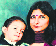 A file photograph of Anuradha with her daughter Osean.