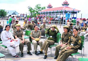 A view of the ridge area under heavy security due to the visit of President Pratibha Patil.