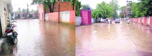 A view of Fatehabad localities after Tuesdays rain.