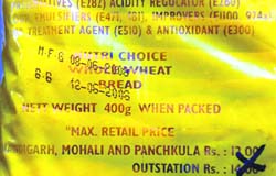 Bread packets bearing manufacturing date of June 8. 